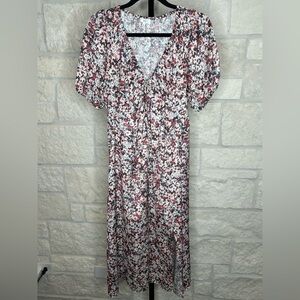 NSR Cottage Core Mauve Floral Print Dress Size Large